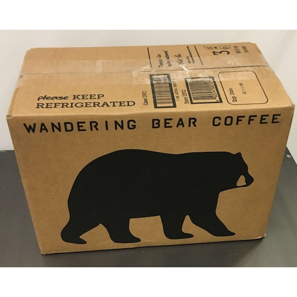 Wandering Bear Coffee Straight Black Cold Brew Coffee 96 fl. oz., PK3